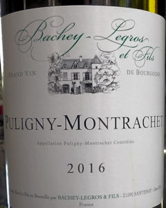 2016 Bachey-Legros Puligny-Montrachet