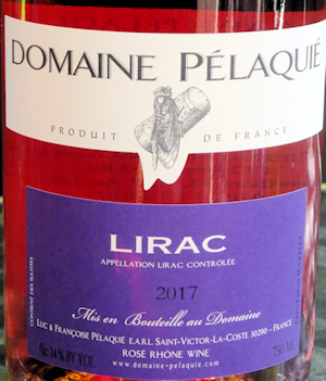 2017 Pelaquie Lirac Rose